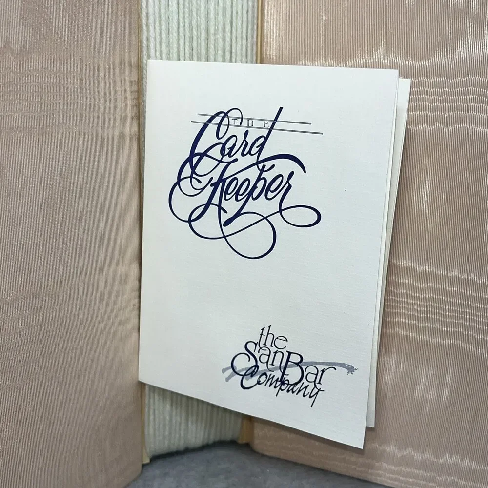 Handcrafted‎ Greeting Card Keeper Binder Peach Taffeta Fabric Frame Cover Lace